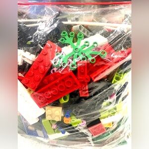 2 - Gallon Size Bags of Assorted Legos  Weighing Almost 5 Lbs.